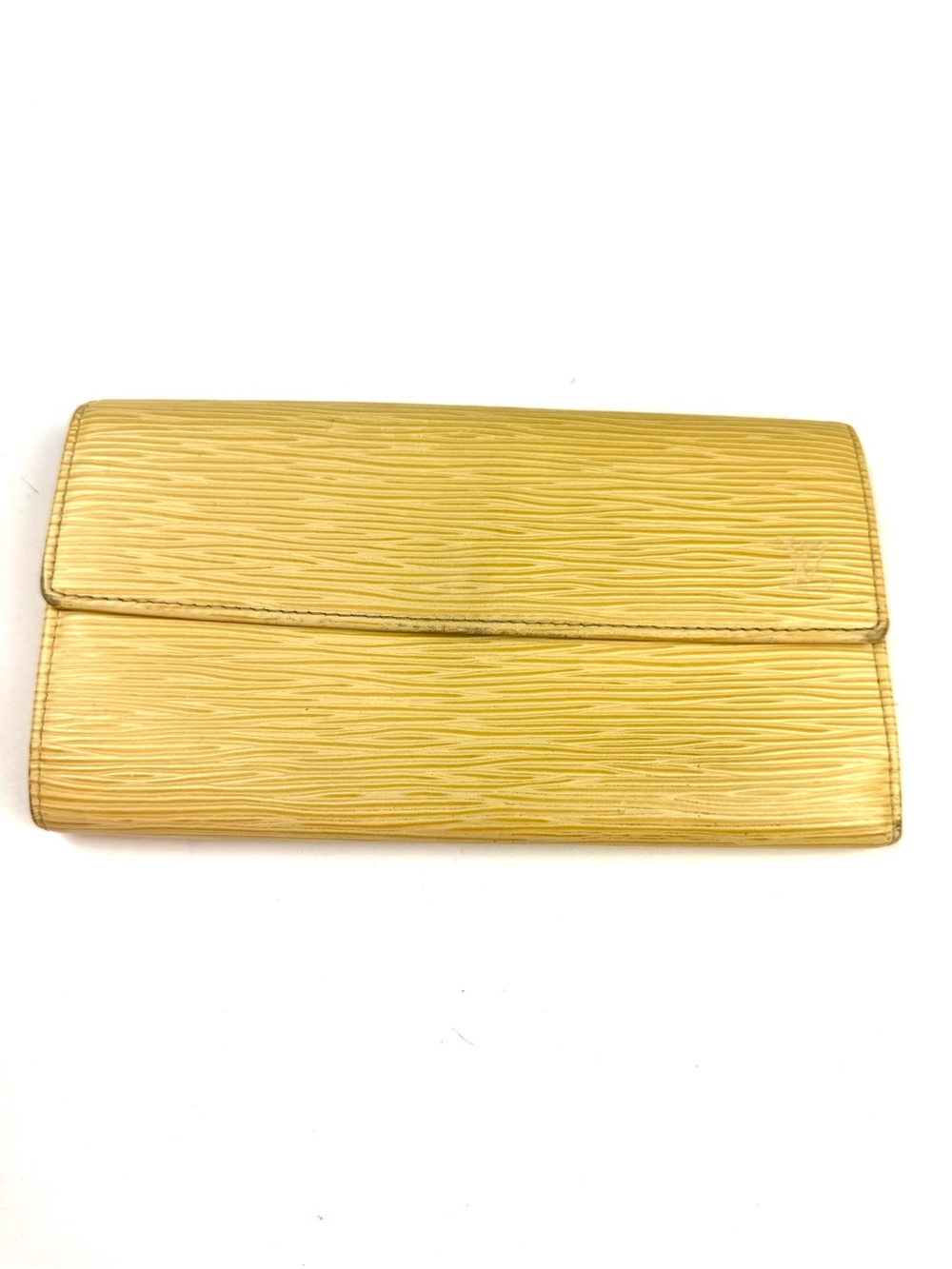 LOUIS VUITTON cream epi leather Long Bi-Fold Wallet